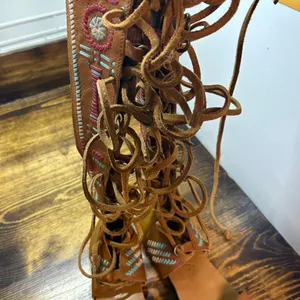 Free People Bellflower Tall Lace Up Gladiator Sandals Size‎ 39 (8.5) thumbnail 3