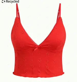 Janexswim Red Bikini Tankini Top & Bottom thumbnail 4