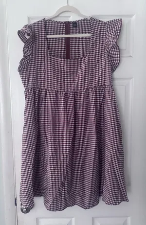 Gingham dress Purple Size 14 thumbnail 1
