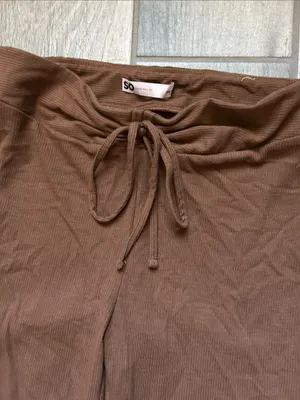 SO Women's Brown Flare Drawstring Pants thumbnail 4