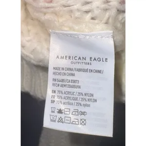 American Eagle Soft Chunky Knit Cream Sweater Womens Small Cozy Preppy Fall Warm thumbnail 6