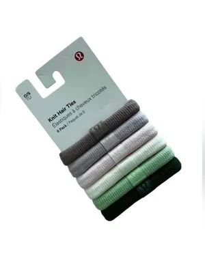 Lululemon Knit Hair Ties 6 Pack Ashen Rose/Porcelain Pink/Pink Pearl/Coconut thumbnail 8