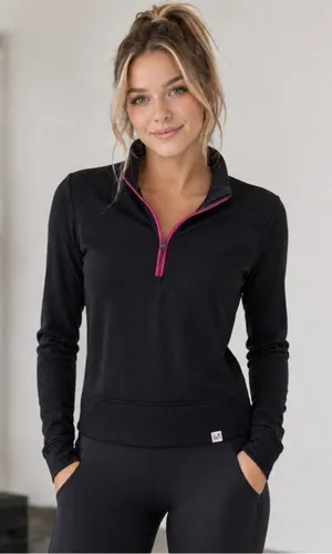 Peloton DreamBlend Half Zip Pullover Black Size XS NWT Ultra Soft Athleisure thumbnail 1