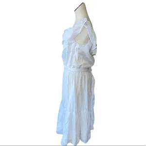 Ralph Lauren NWT LAUREN RALPH WHITE OFF THE SHOULDER EYELET EMBROIDERY BOHEMIAN DRESS thumbnail 7