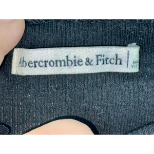 Abercrombie & Fitch Black Ribbed Knit Off Shoulder Long Sleeve Bodysuit Womens S thumbnail 3