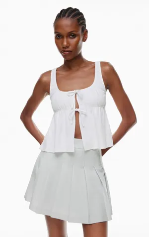 NWOT Aritzia Sunday Best Tie Top in White thumbnail 1