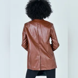 Princess Polly Jocelyn Faux Leather Blazer in Brown Size XS/S New with tag thumbnail 9