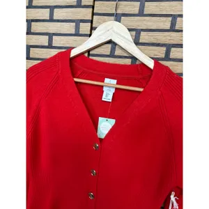 Joie Red‎ Button Down Cardigan Size Small thumbnail 3