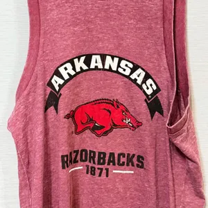 Blue 84 Arkansas Razorbacks Muscle Tank Top Heather Burgundy Large thumbnail 3