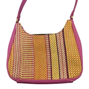 Aldo Pink Stripe Textured Faux Leather Shoulder Bag thumbnail 4