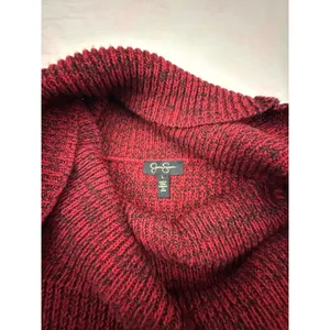 Jessica Simpson Womens Large Burgundy Marled Cowl Neck Side Lace Up Knit Sweater thumbnail 3