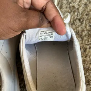 Tory Burch Cream Leather Low-Top Sneakers thumbnail 8
