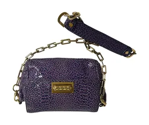 Tory Burch heidi pigskin leopard heart Chain crossbody Bag Purple Small thumbnail 1