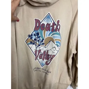 Unbranded Death Valley Hoodie Womens XL Tan Excellent Graphic Back Print Raglan thumbnail 4
