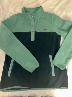 Columbia Women`s Snap Fleece Pullover(Green, M) thumbnail 1