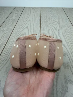 On 34th Women's Friyaa Mesh Ballet Flats 8.5M Nude White Pearl $69.50 thumbnail 6