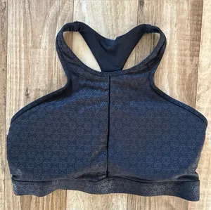 ZYIA High-Neck Racerback Sports Bra - Black size L thumbnail 1