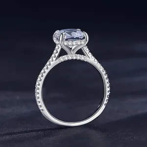 Sterling Silver SIZE 5 925 Oval Emerald Cut CZ Wedding Engagement Ring thumbnail 2