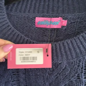 Edikted Gabrielle Cropped Cable‎ Knit Sweater thumbnail 4