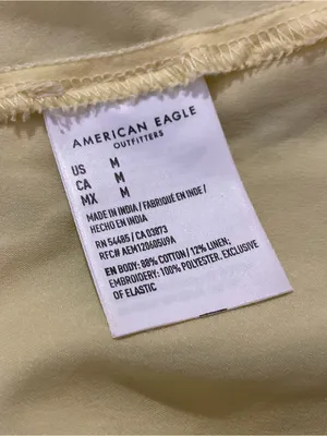 American Eagle Floral Lace Eyelet Mini Dress Womens Size Medium thumbnail 5