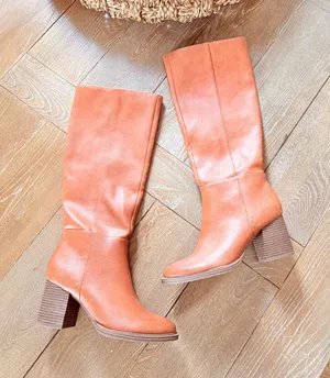 Zodiac Knee High Boots Women Cognac Size 9.5 thumbnail 1