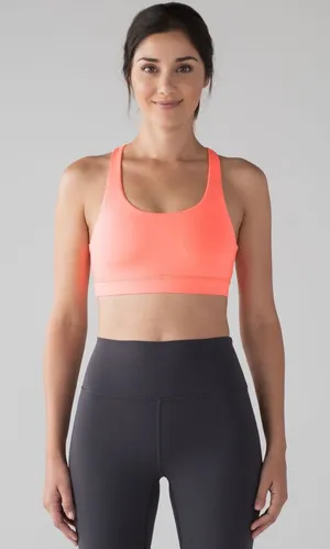 Lululemon Invigorate Bra Pop Orange Sports Bra Size 8 thumbnail 1