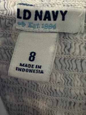 Old Navy Blue & White Gingham Sundress – Size 8 – EUC thumbnail 4