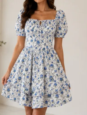 New Scarlet Darkness Victorian Floral Off Shoulder Dress 2XL thumbnail 1