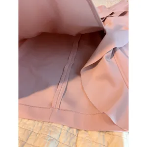 Vince Camuto Blush Pink Ruffle Side Crepe Pencil Skirt Large thumbnail 3