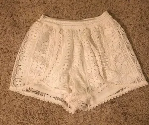 NWT astr white lace shorts thumbnail 1