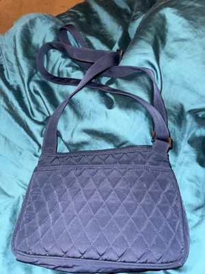 Dark Blue Vera Bradley Quilted Handbag thumbnail 5