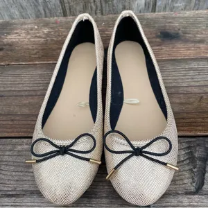 Parisian Plus Black Trim Ballet Flats Size 9.5 thumbnail 7