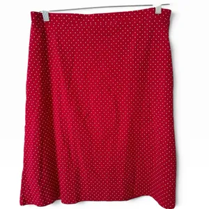NWT OGL Stretch Cotton Polka Dot A-Line Flare Skirt Limited Ed Red Size Large thumbnail 3