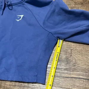 Gymshark Training Cropped Hoodie Royal Coastal Blue Small thumbnail 4