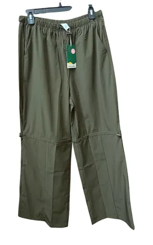 Halara Olive Green Wide Leg Pants NEW Womens Medium Drawstring Adjustable thumbnail 1