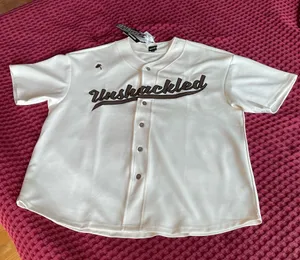 NWT Unshackled Oversized Baseball Jersey XXL White thumbnail 1