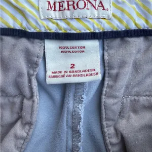 Merona Women's Size 2 Solid Gray Blue Shorts Chino 3" Inseam Short Summer thumbnail 5