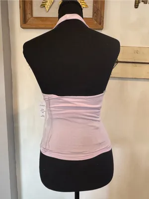 Pink Rose Light Pink Halter Tank Top thumbnail 4