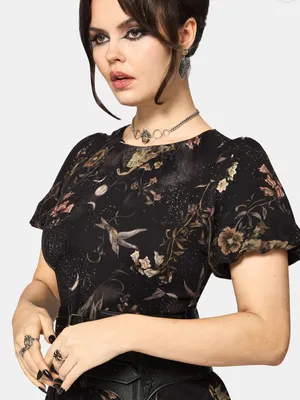 NWT Disturbia Harpyiai Puff Sleeve Midi Dress thumbnail 2