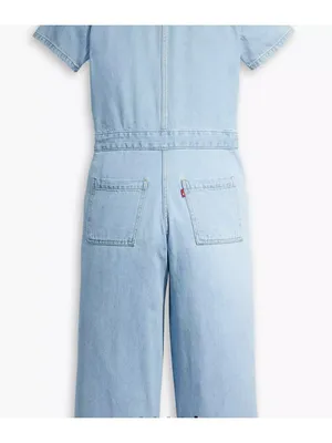 New Levi's L Short Sleeve Heritage Jumpsuit Large Regular Glad to Meet You Light thumbnail 5