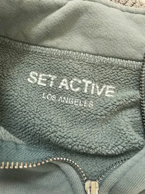 SET ACTIVE HALF ZIP SWEATSHIRT SIZE S! thumbnail 2