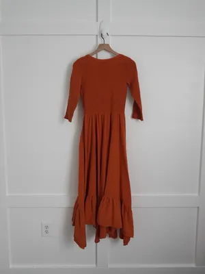 Free People Perfect Solution Boho Maxi Dress Orange thumbnail 4