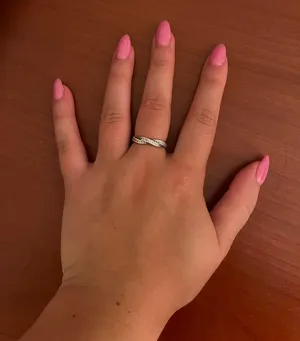 Pandora Sparkling Twisted Lines Ring thumbnail 2