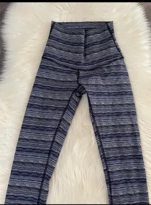 Lululemon Wunder Under Crop Leggings Space Dye Sapphire thumbnail 6