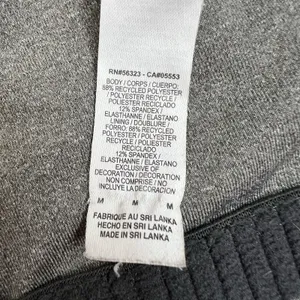Nike M Medium Sports Bra Racerback Center Swoosh Logo Gray Black Workout Fitness thumbnail 9