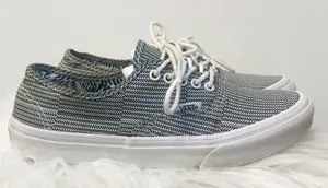 VANS TC6D Black & White Geometric Chevron Pattern sz 8 thumbnail 2
