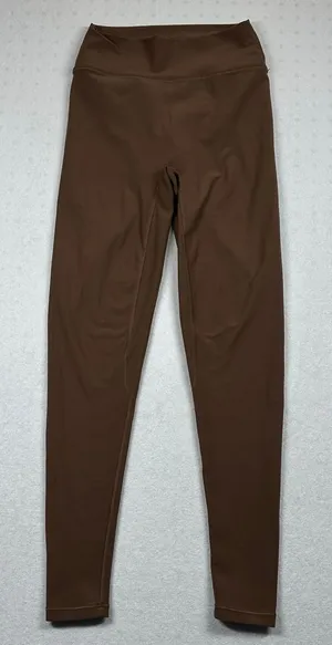 White Fox Active Women’s High-Waisted Leggings Size Small Brown Stretch thumbnail 1