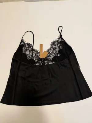 SKIMS Silk Lace Black Onyx Cami & Short Set Size Medium thumbnail 3