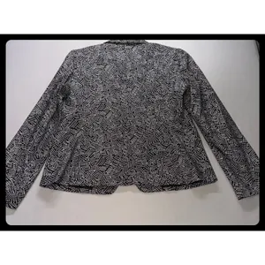 Emily Blazer Women 14 Black White Dotted Career Professional thumbnail 8
