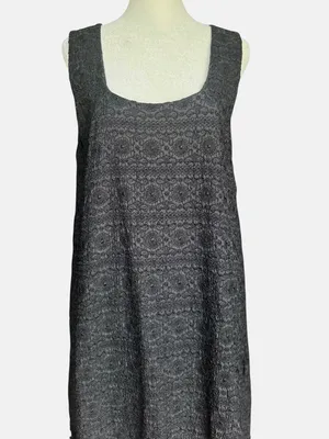 Pete & Greta Black‎ Silk Dress Sz L thumbnail 4